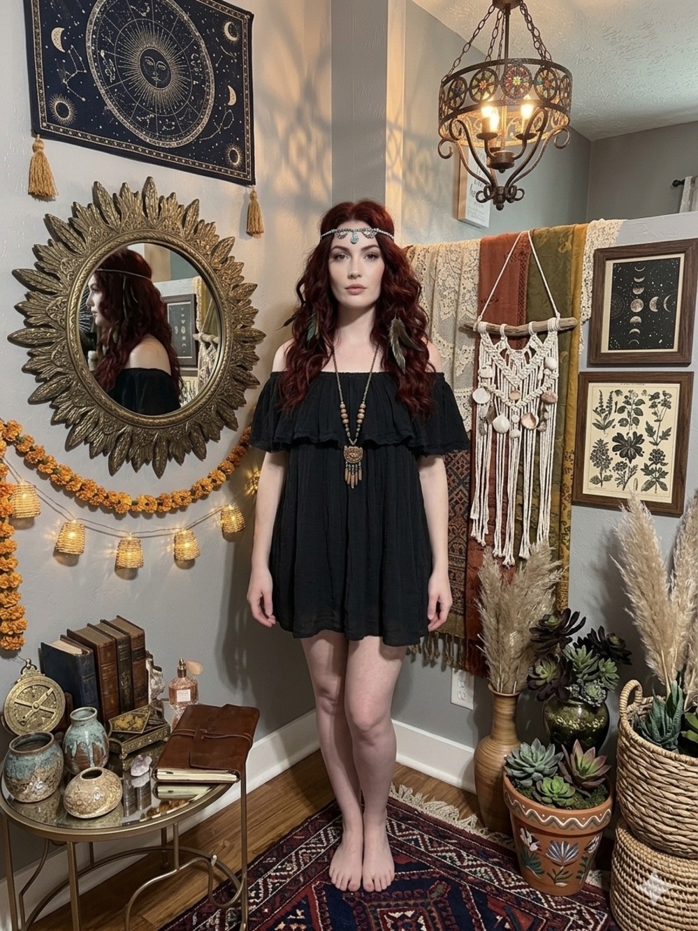 Jen's Pirate Booty x Anthropologie Senorita Mini Dress Boho Witchy Whimsygoth OS